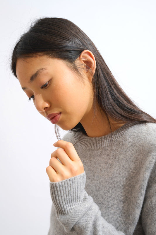 sylor pull col rond 4 fils nuage chiné 100% cachemire