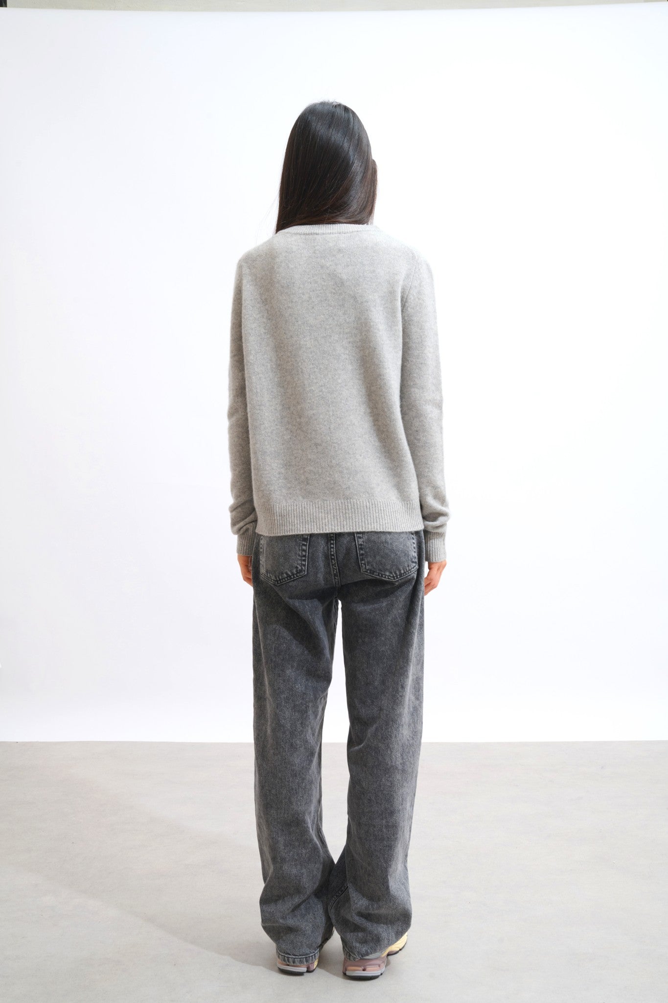 sylor pull col rond 4 fils nuage chiné 100% cachemire