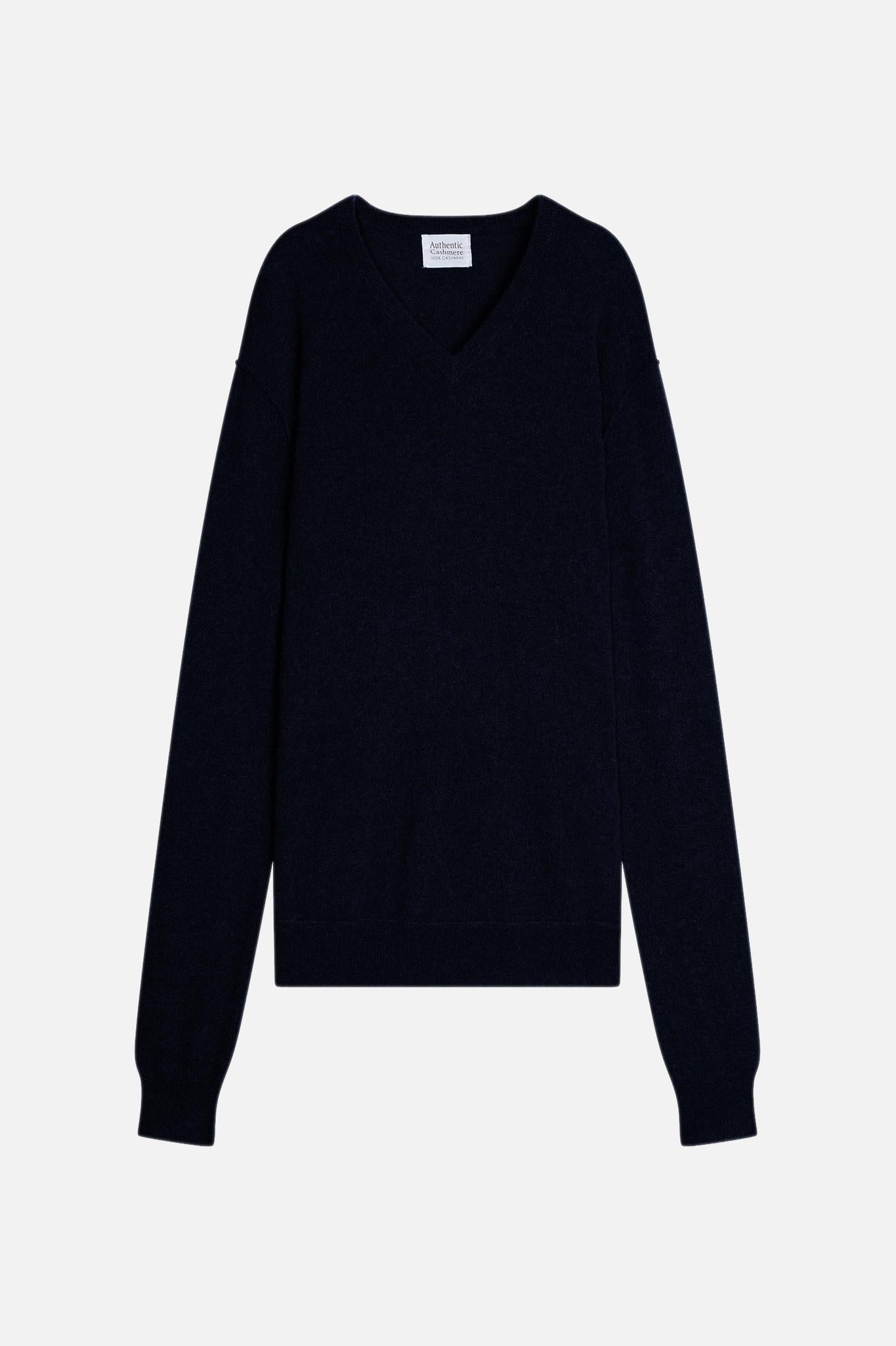 TIMEO caviar v-neck sweater 100% cashmere