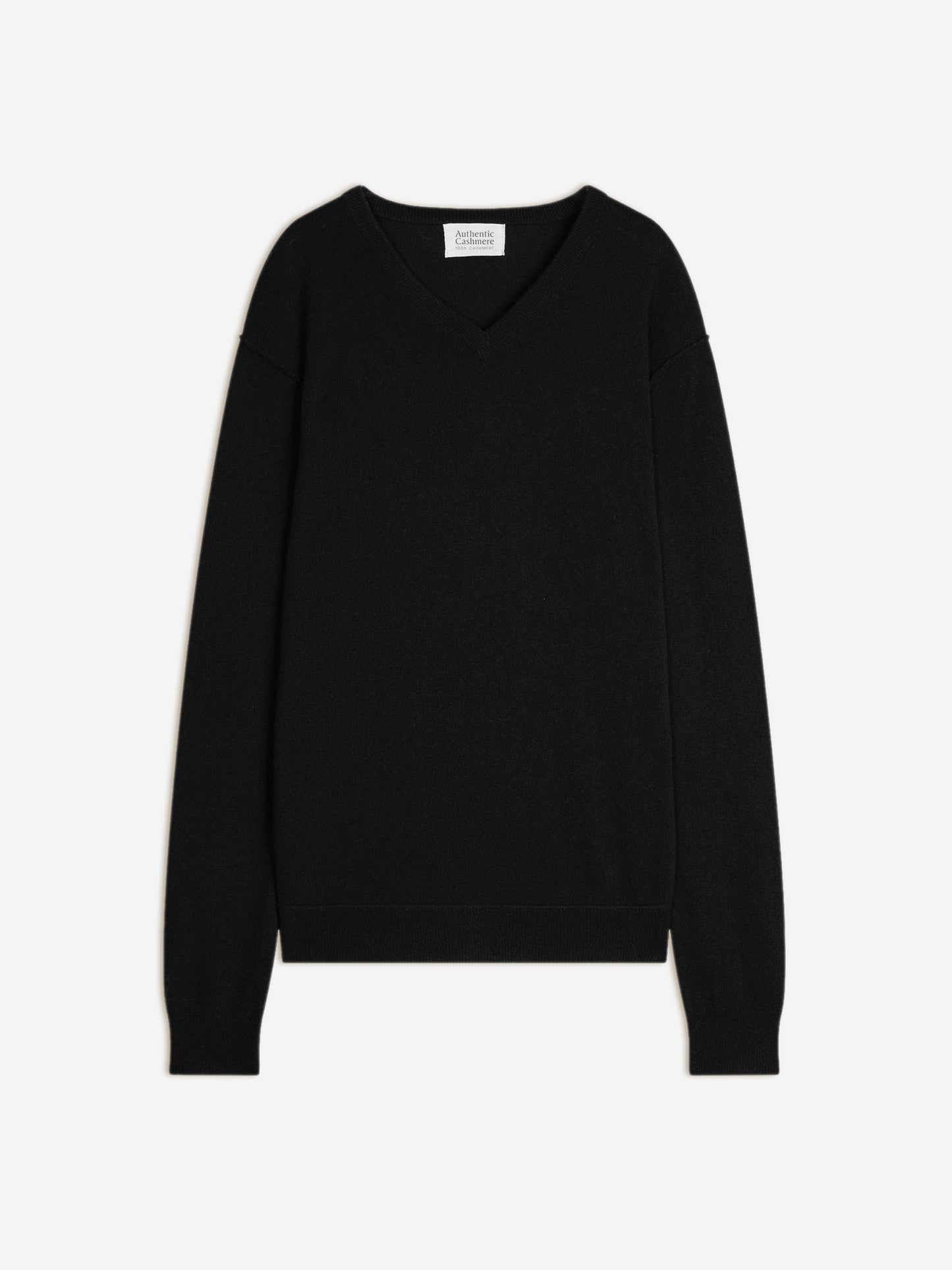 TIMEO pull col v noir 100% cachemire