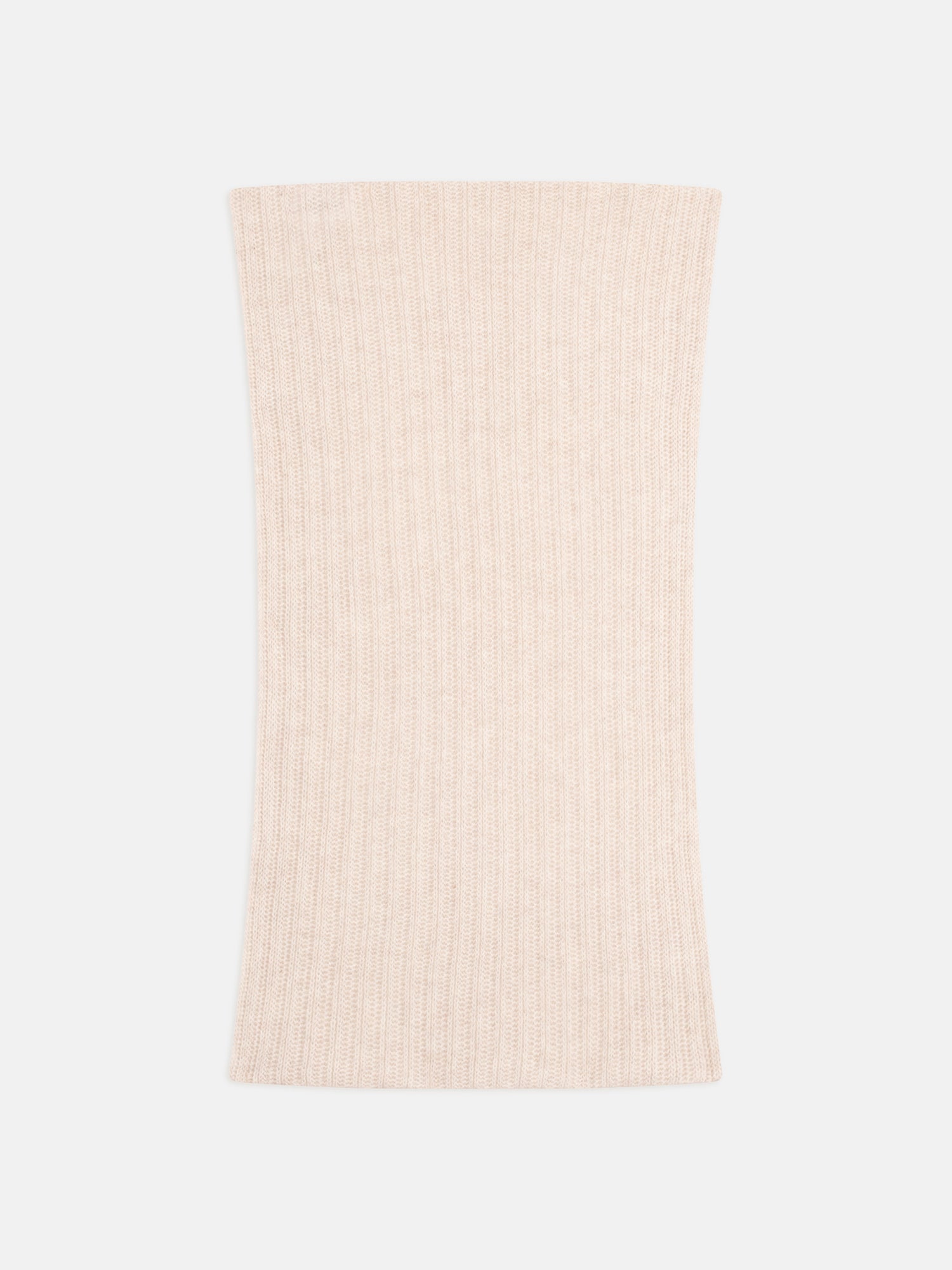 TOMMY 4-ply neck warmer in heathered beige, 100% cashmere