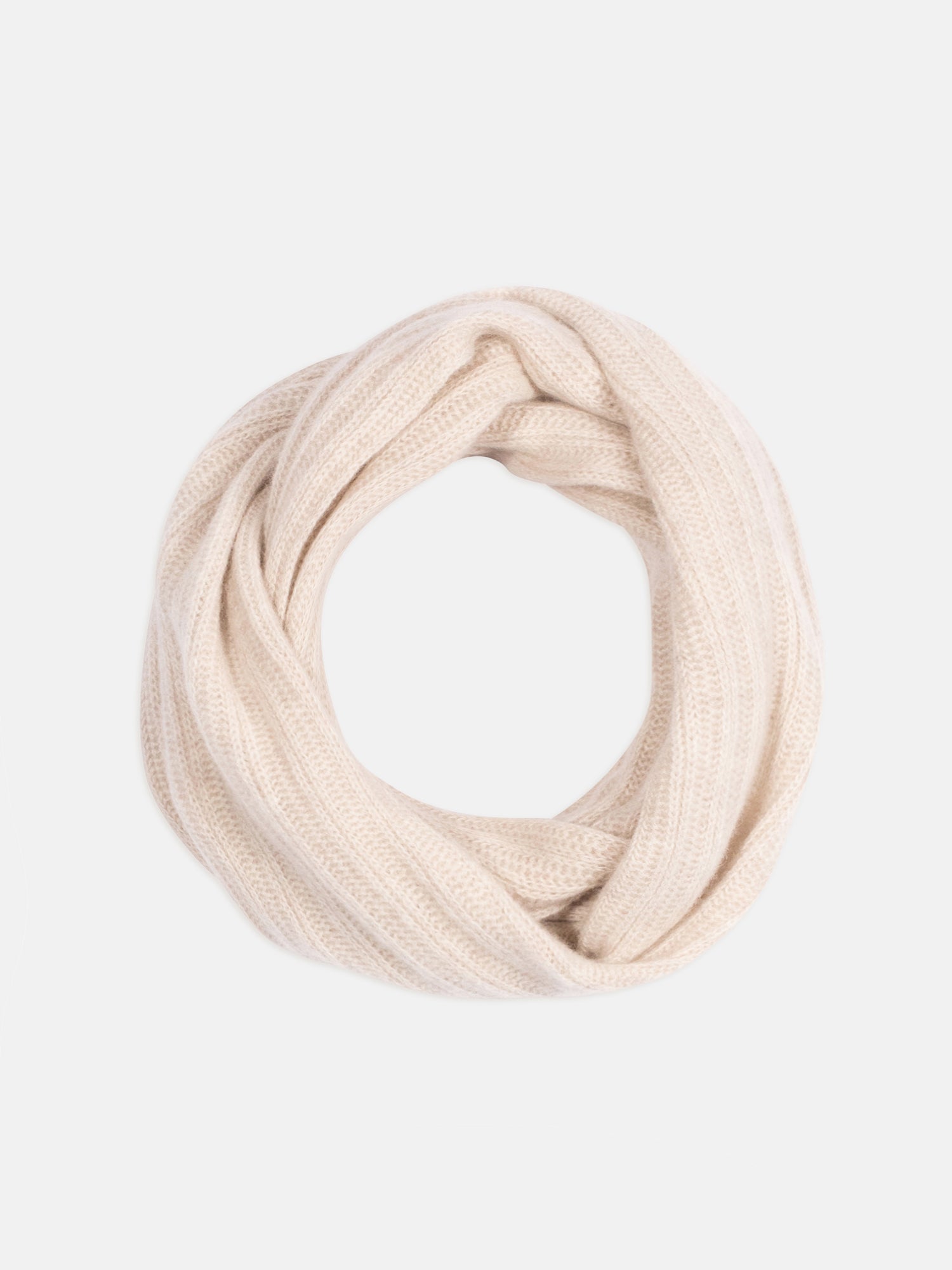 TOMMY tour de cou 4 fils beige chiné 100% cachemire