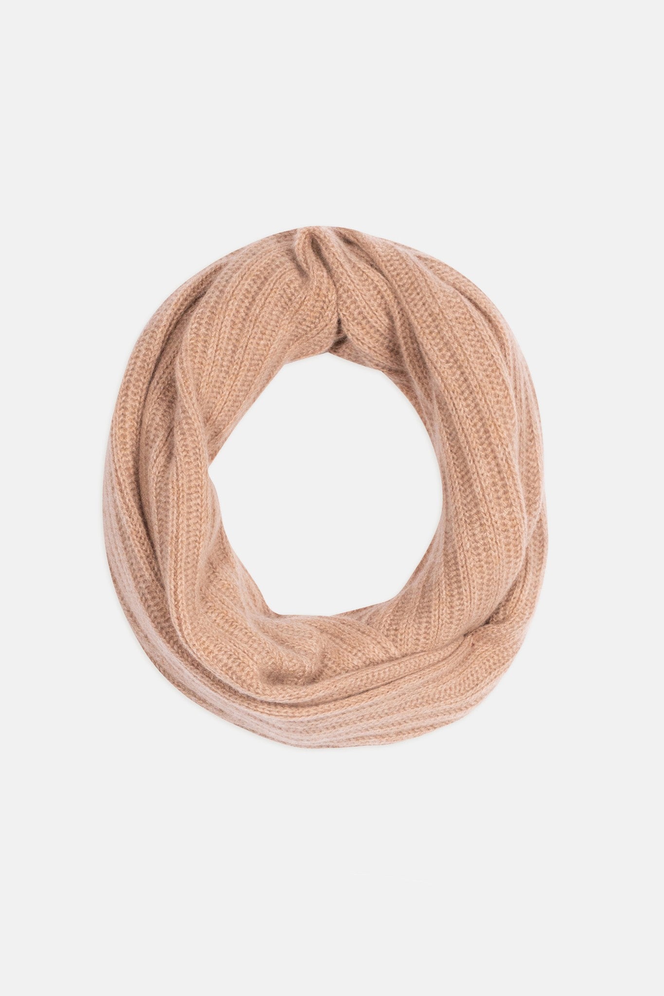 tommy tour de cou 4 fils camel chiné 100% cachemire