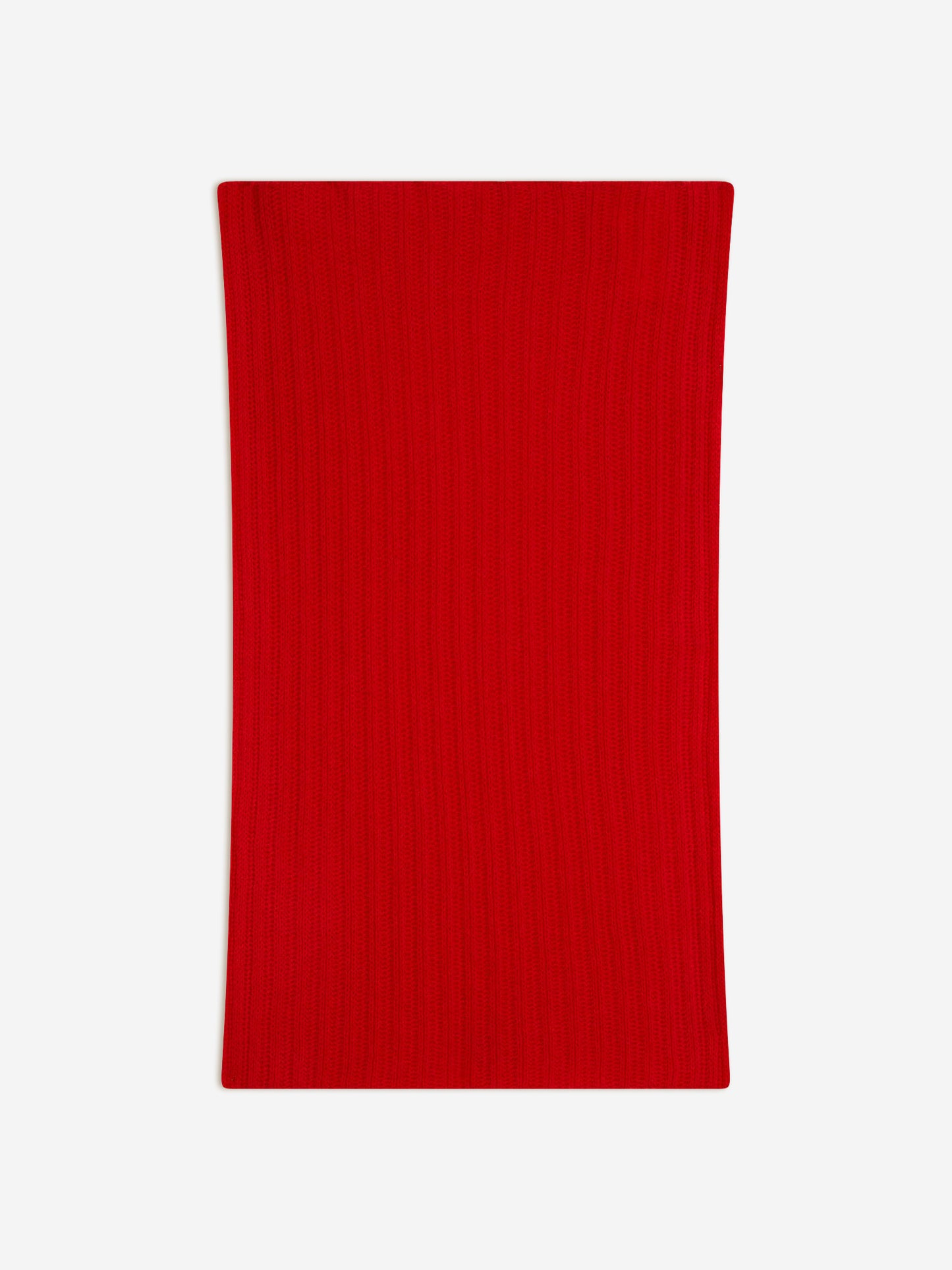 TOMMY 4-ply red neck warmer, 100% cashmere
