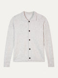 EVANS Veste Boutonnée Col Chemise 4 Fils Gris Perle Chiné