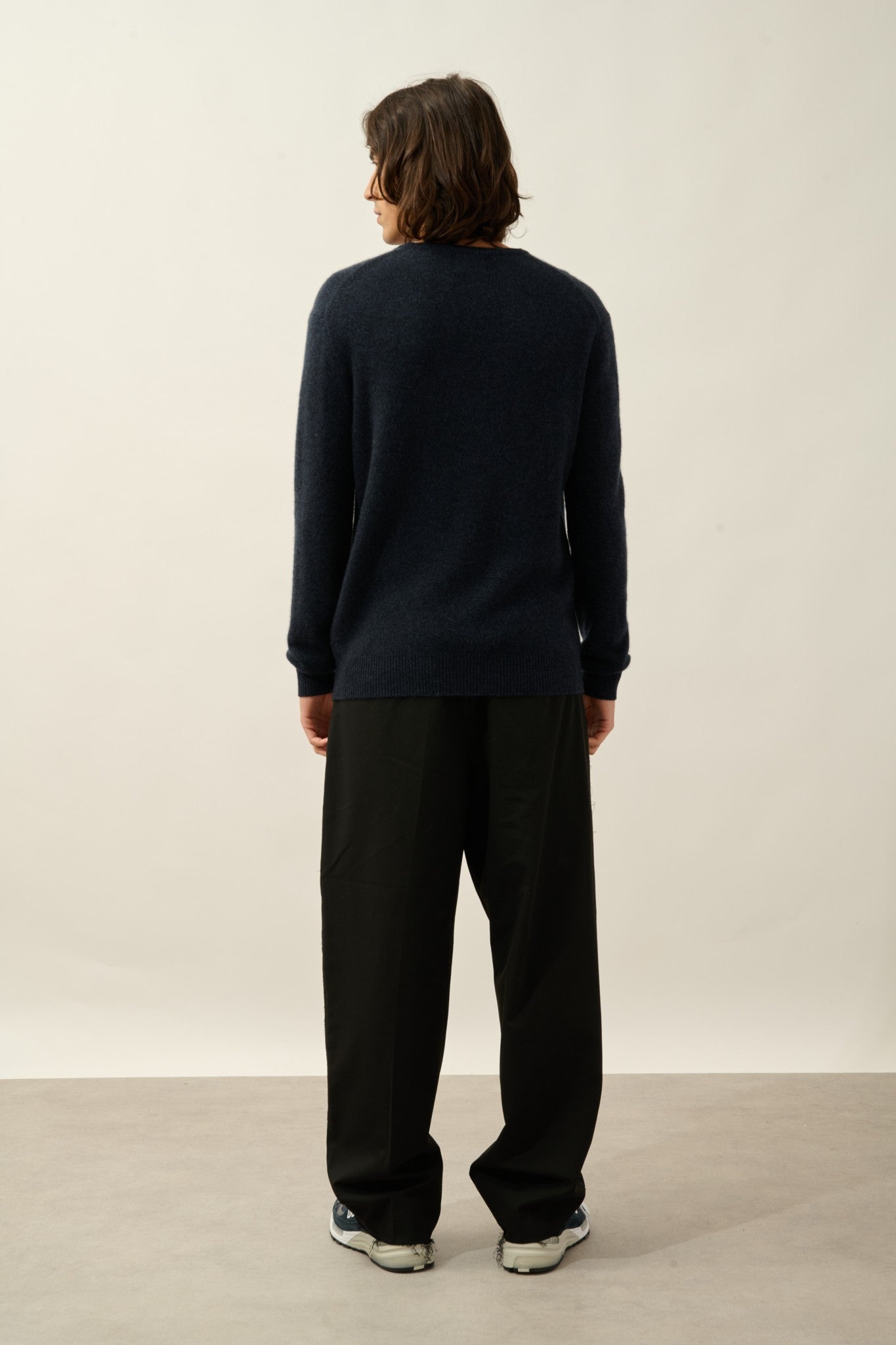 victo pull col rond 4 fils caviar 100% cachemire