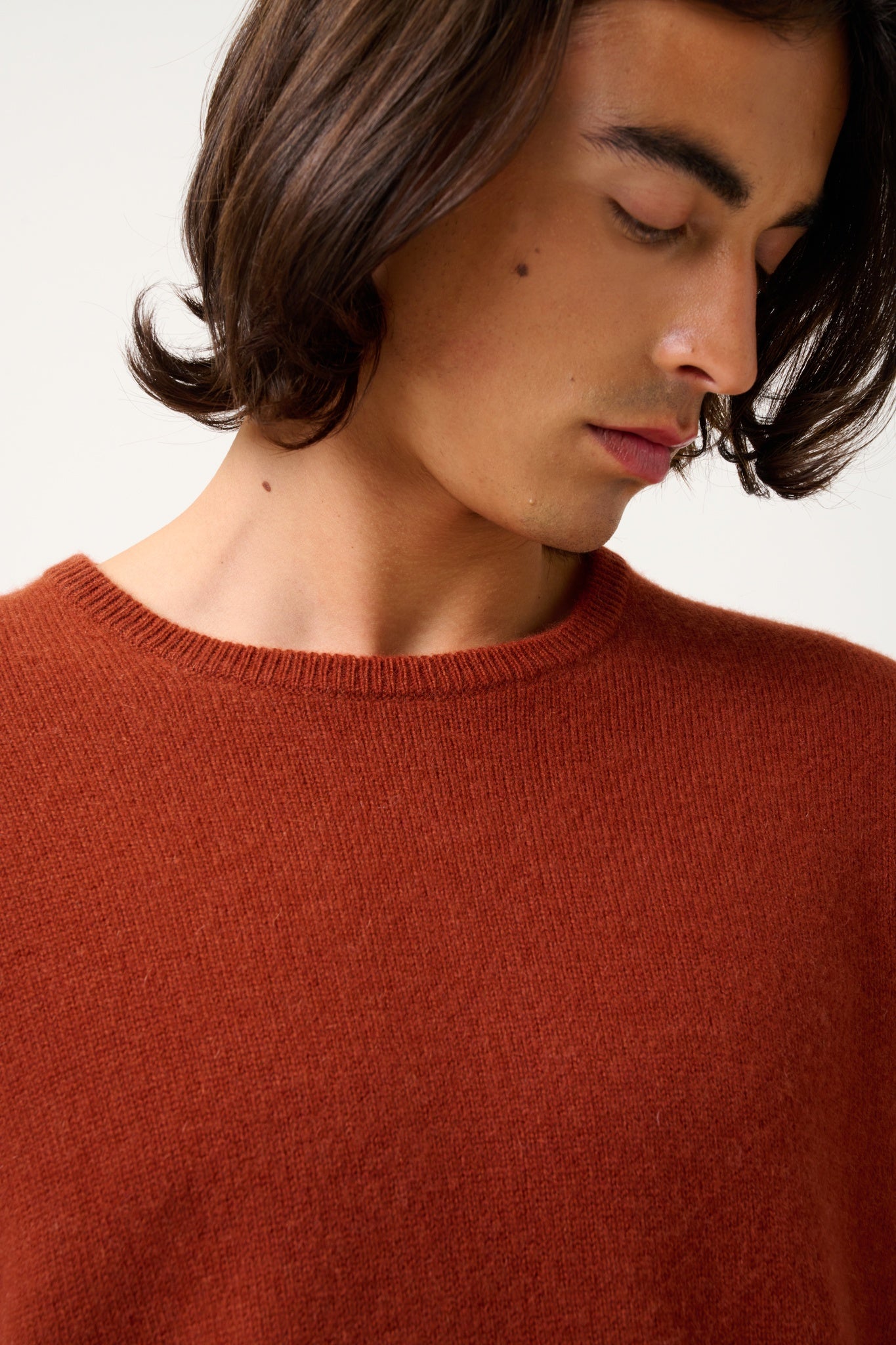 VICTO pull col rond 4 fils écureuil 100% cachemire