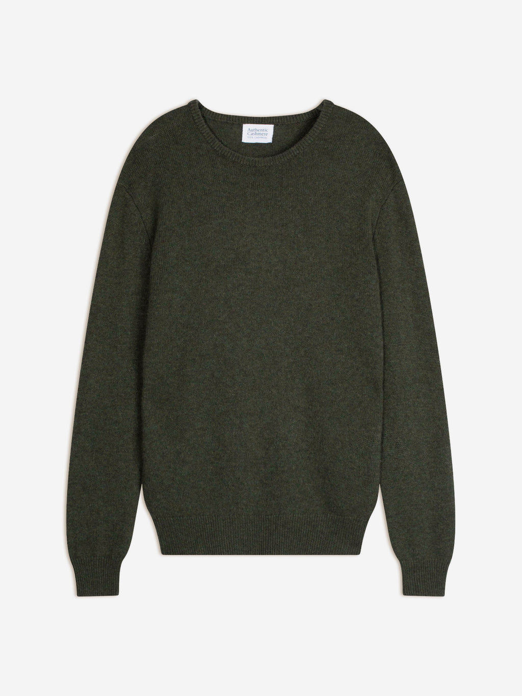 VICTO pull col rond 4 fils kaki chiné 100% cachemire