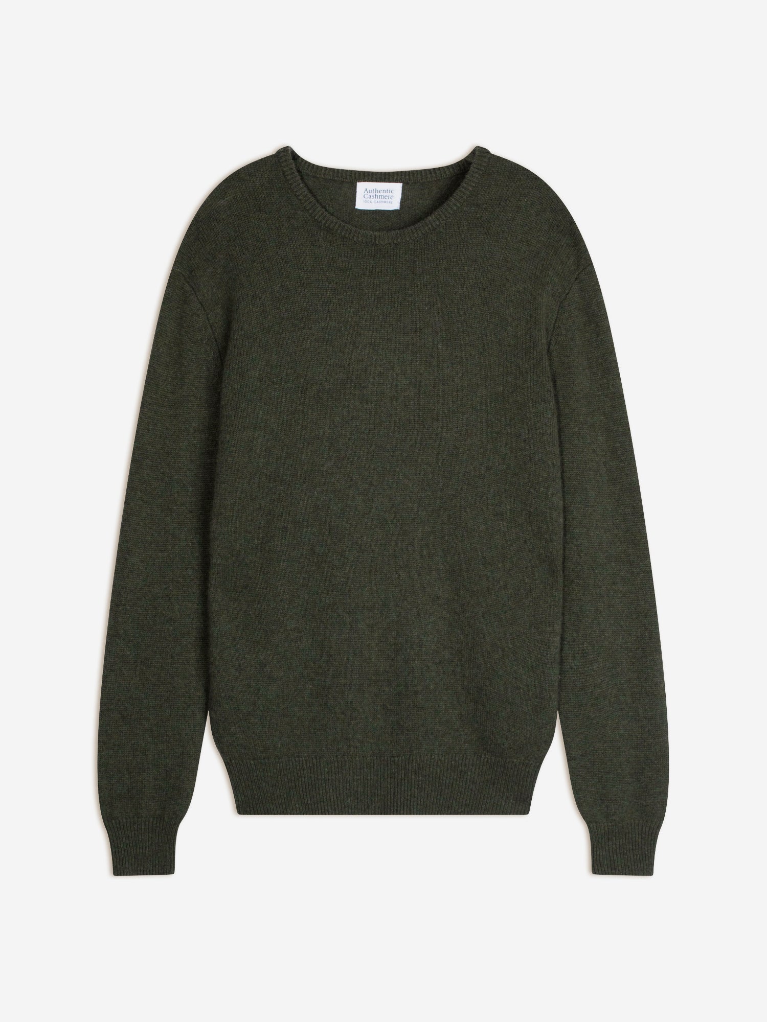 VICTO pull col rond 4 fils kaki chiné 100% cachemire
