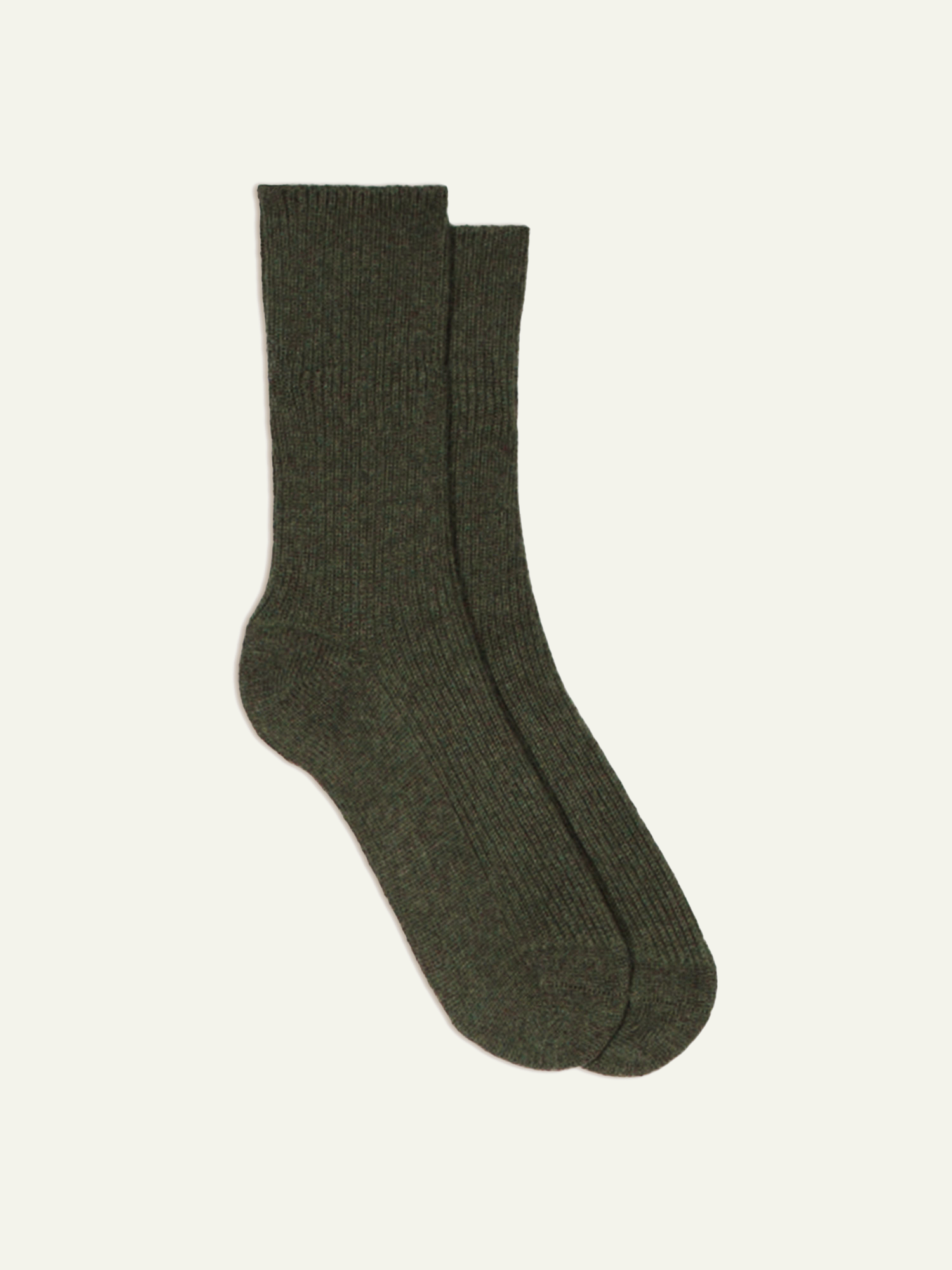 Chaussettes 4 Fils Kaki Chiné