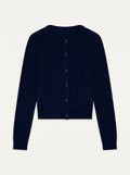 FLORINE Cardigan Col Rond Bleu Marine