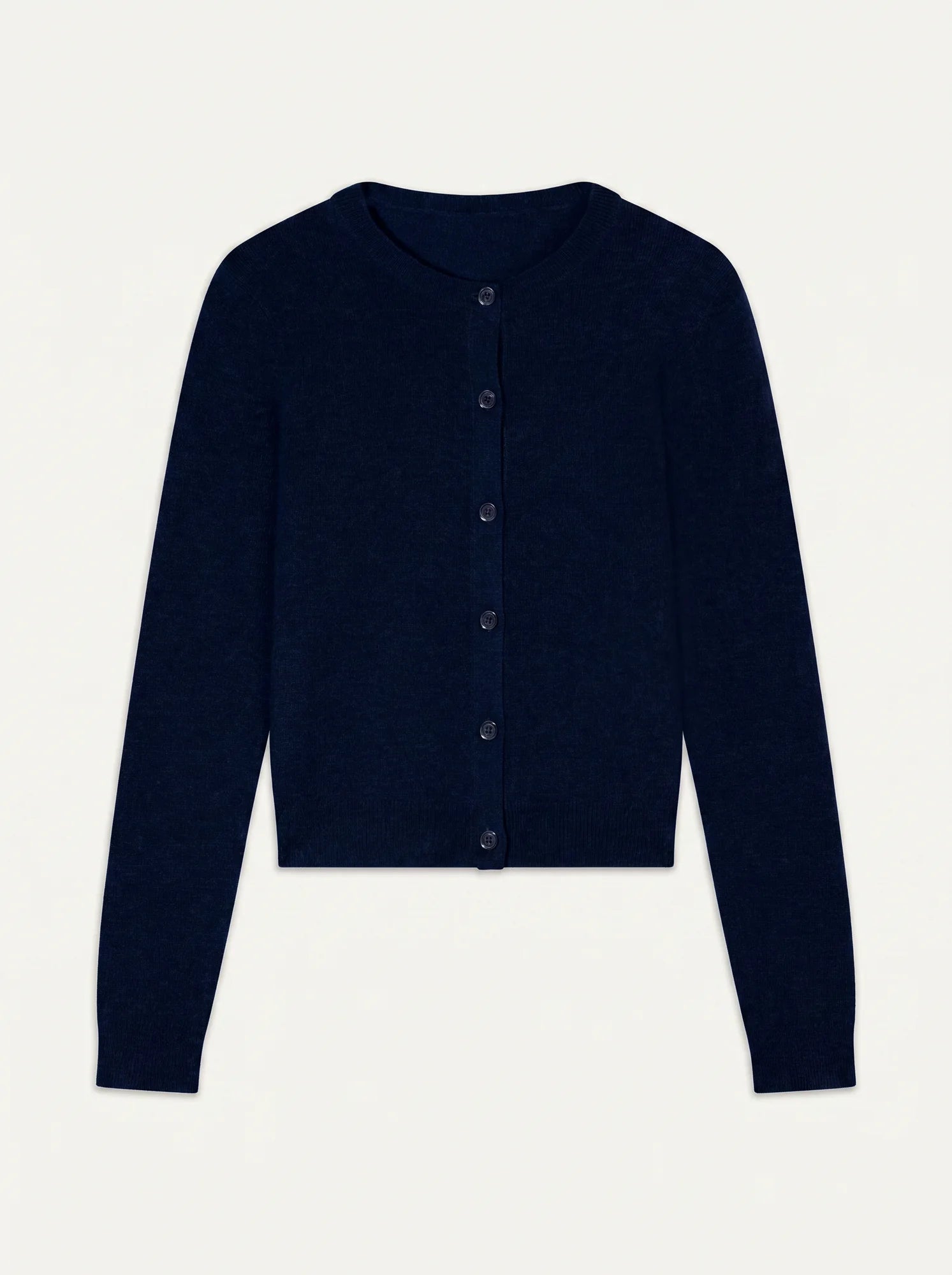FLORINE Cardigan Col Rond Bleu Marine