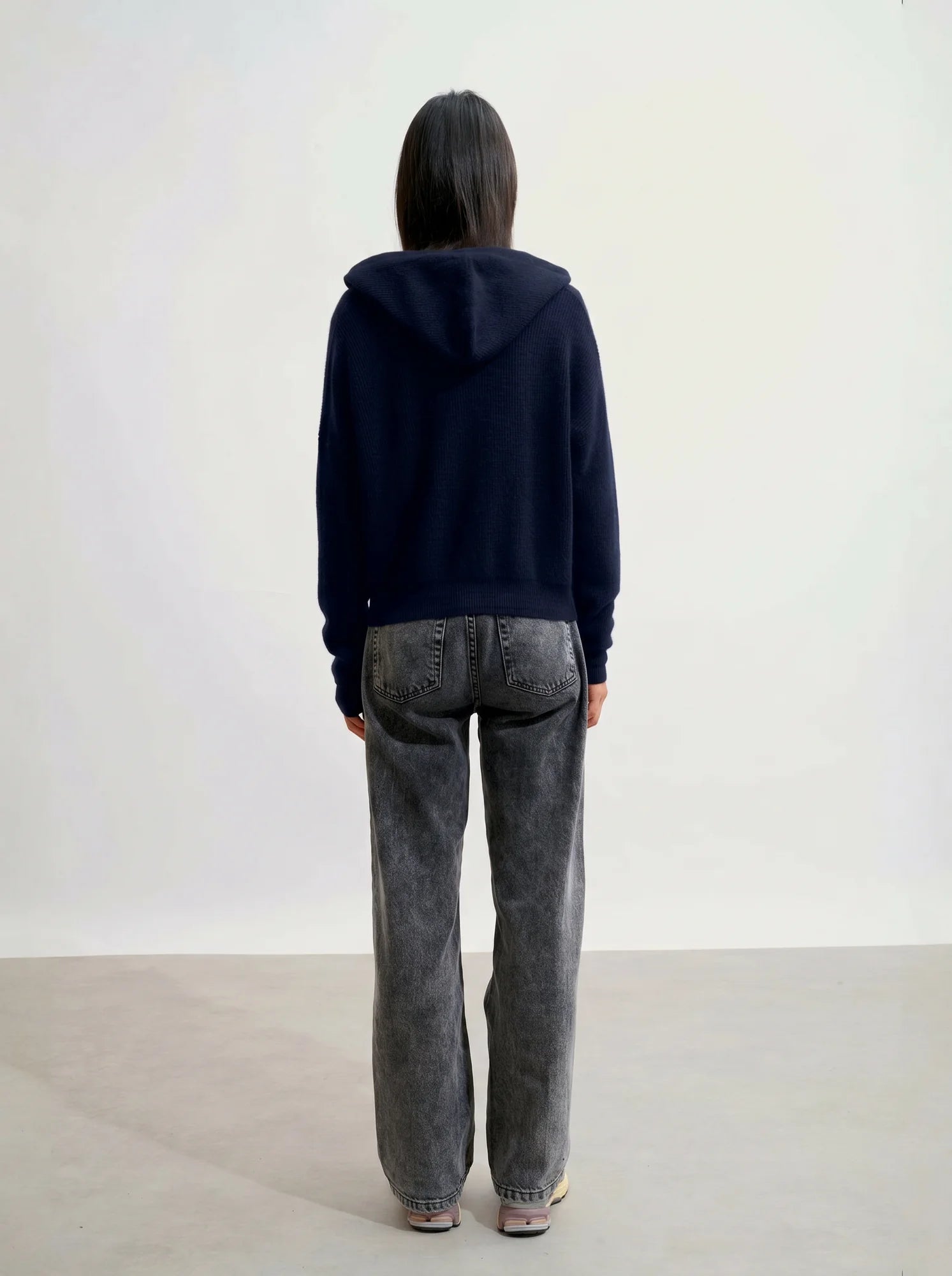 ELARA Cardigan Capuche Bleu Marine