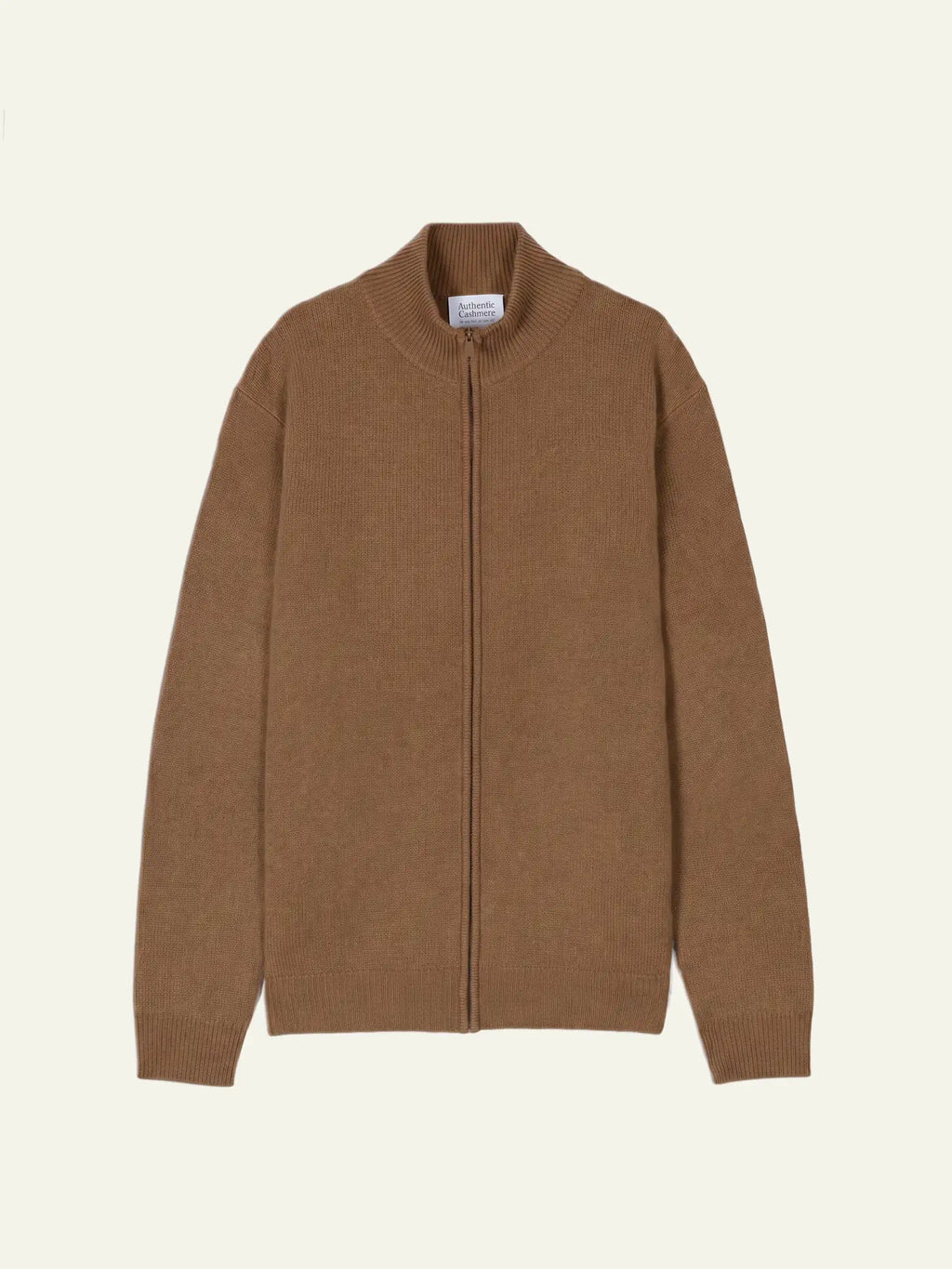NAT Gilet Zippé Col Camionneur 4 Fils Noisette