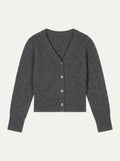 SCOTTIE Cardigan Col V 6 Fils Anthracite Chiné