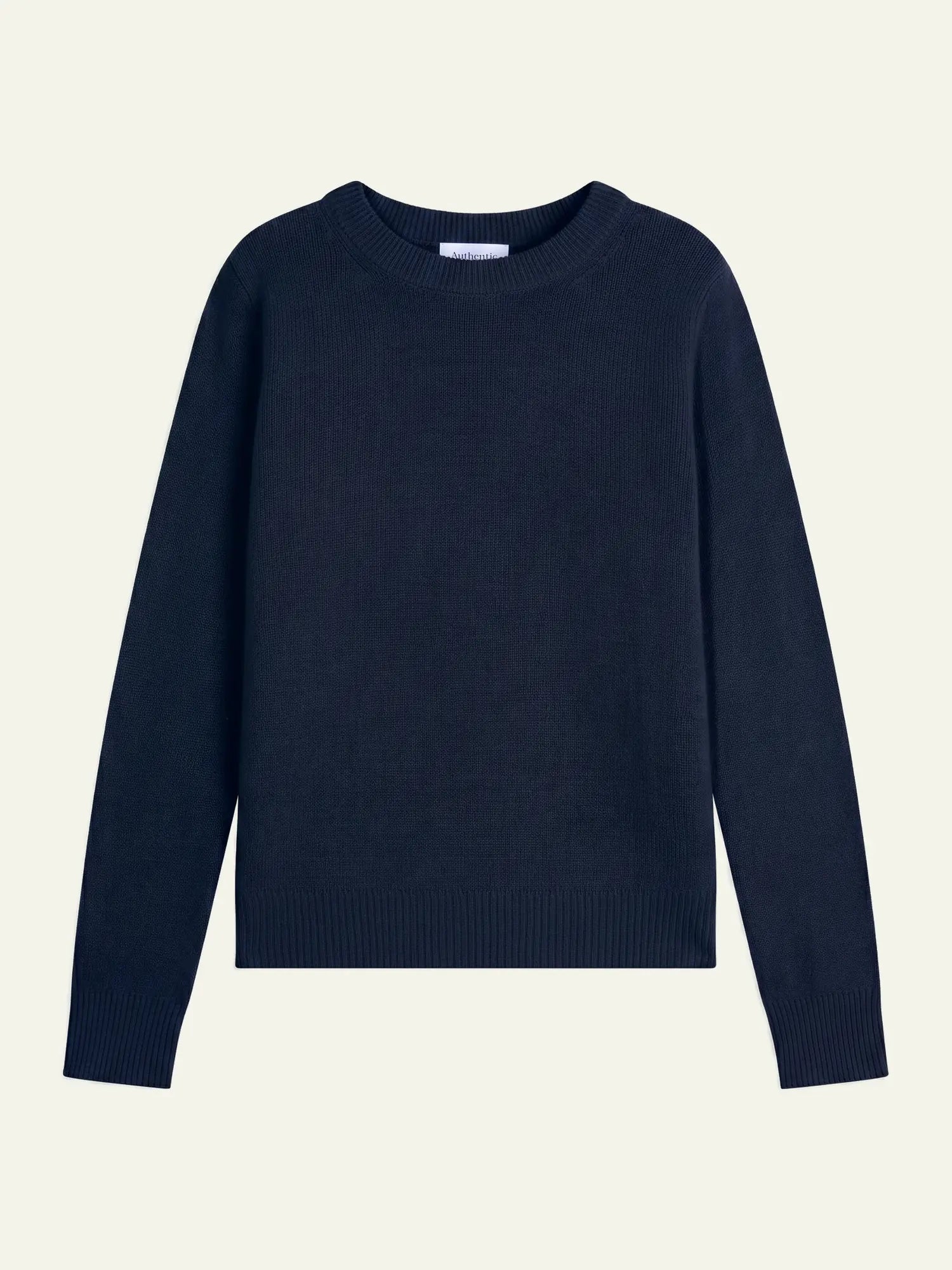 SYLOR Pull Col Rond 4 Fils Bleu Marine