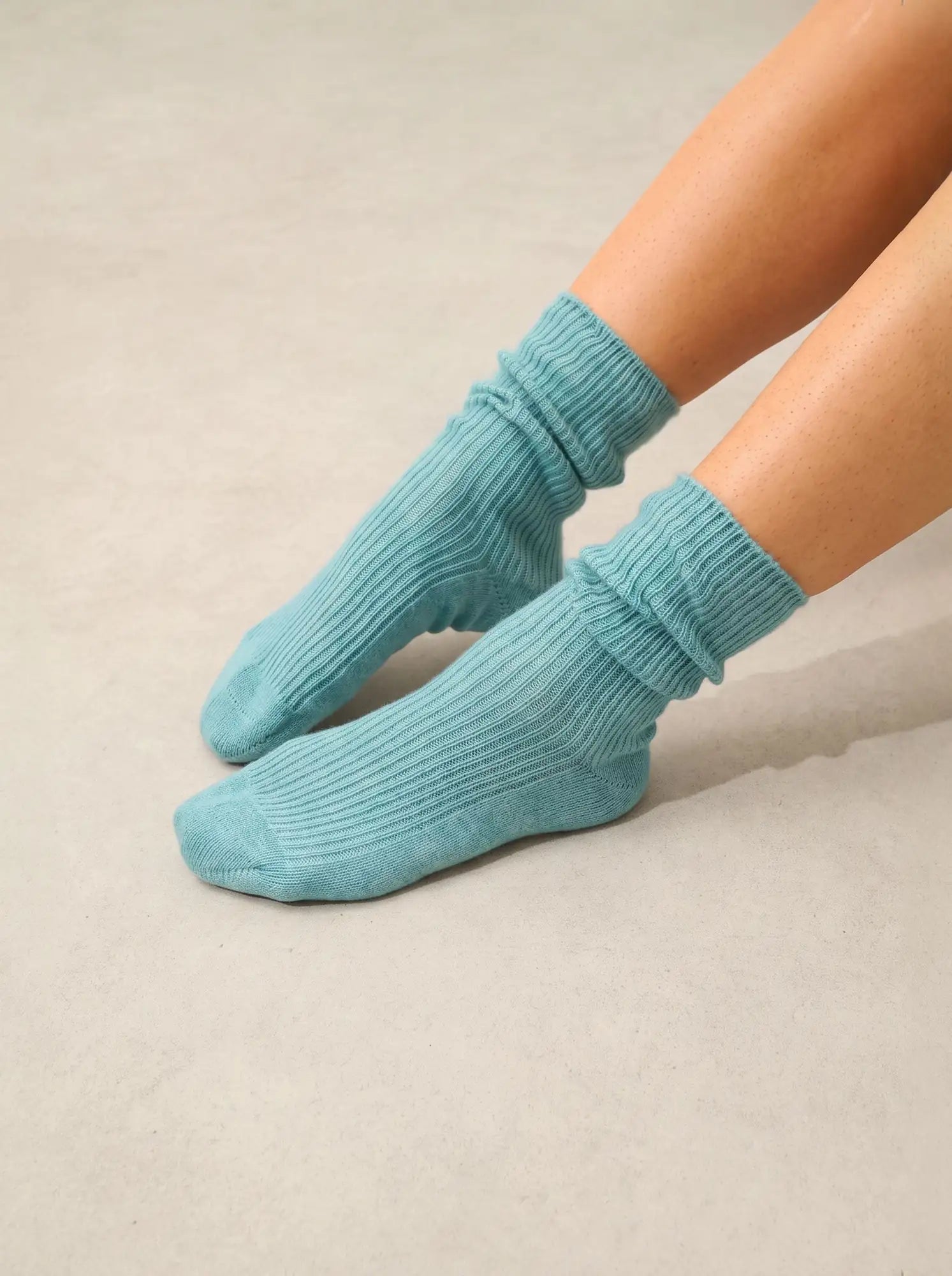 Chaussettes 4 Fils Vert Chiné