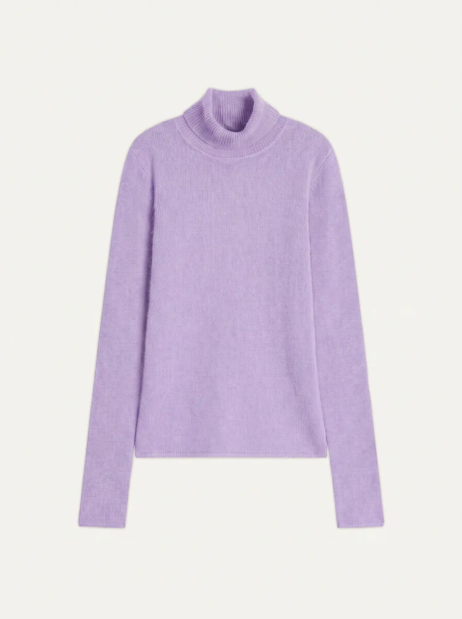 TED Pull Col Roulé 4 Fils Mauve