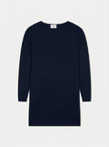 ARES Robe Col Rond Bleu Marine