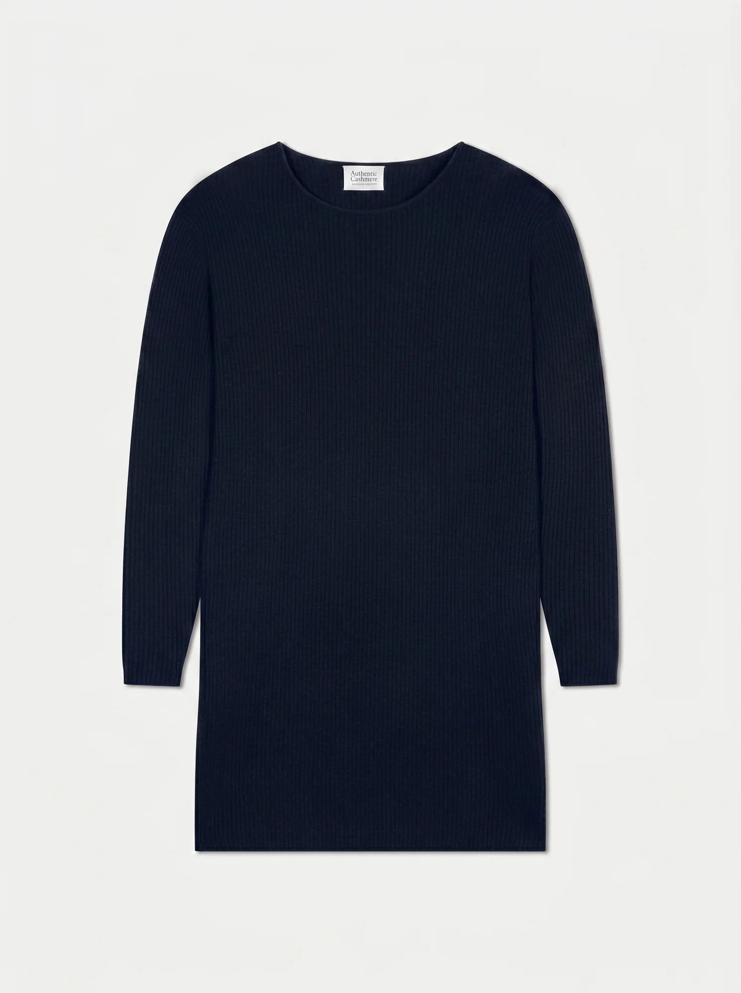 ARES Robe Col Rond Bleu Marine