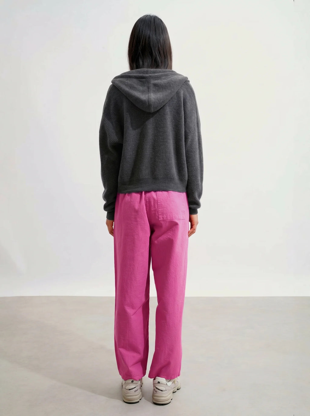 ELARA Cardigan Capuche Anthracite Chiné