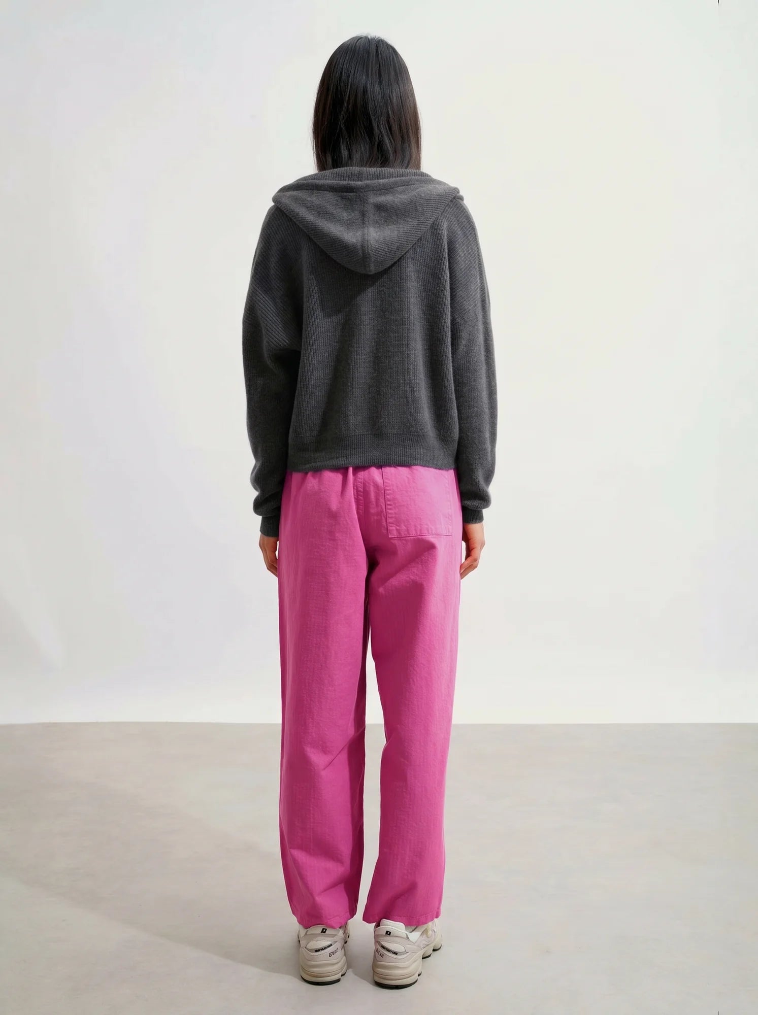 ELARA Cardigan Capuche Anthracite Chiné