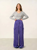 CHELSEA Pull Col V 4 Fils Glacier Chiné