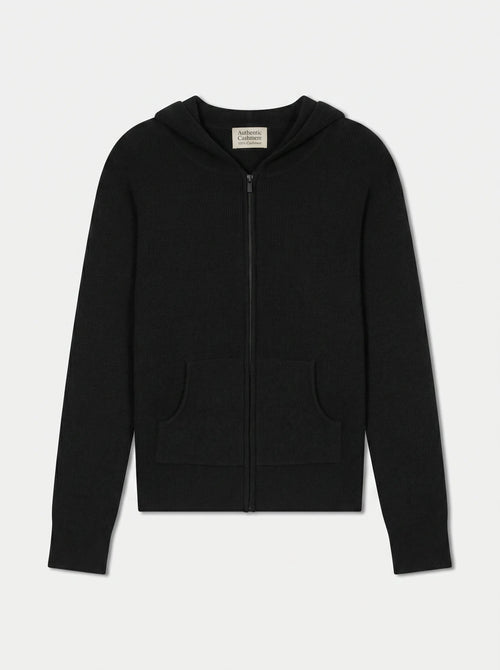 ARVION Gilet Zippé Capuche Noir