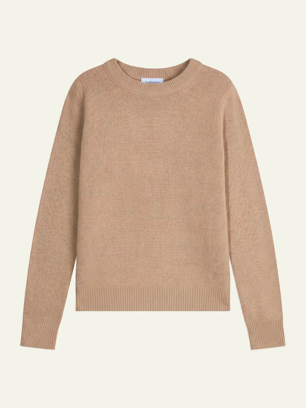 SYLOR Pull Col Rond 4 Fils Camel Chiné