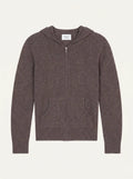 ARVION Gilet Zippé Capuche Taupe Chiné