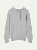 Pull Capuche Gris Clair Chiné