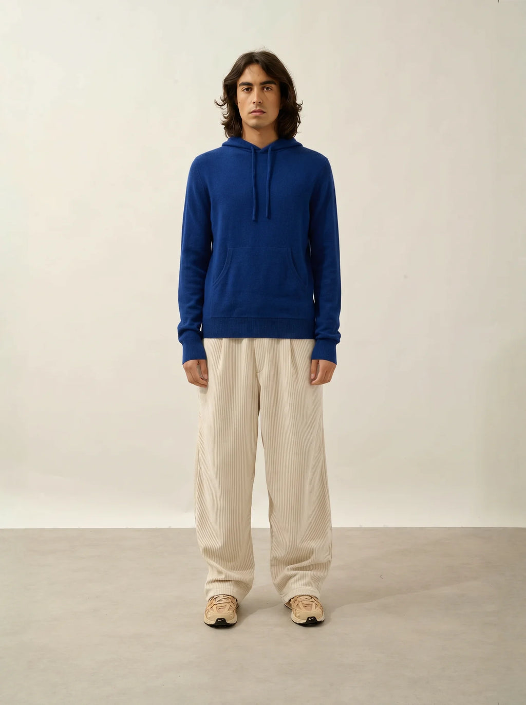 CASPER Pull Capuche Poche Kangourou Outremer