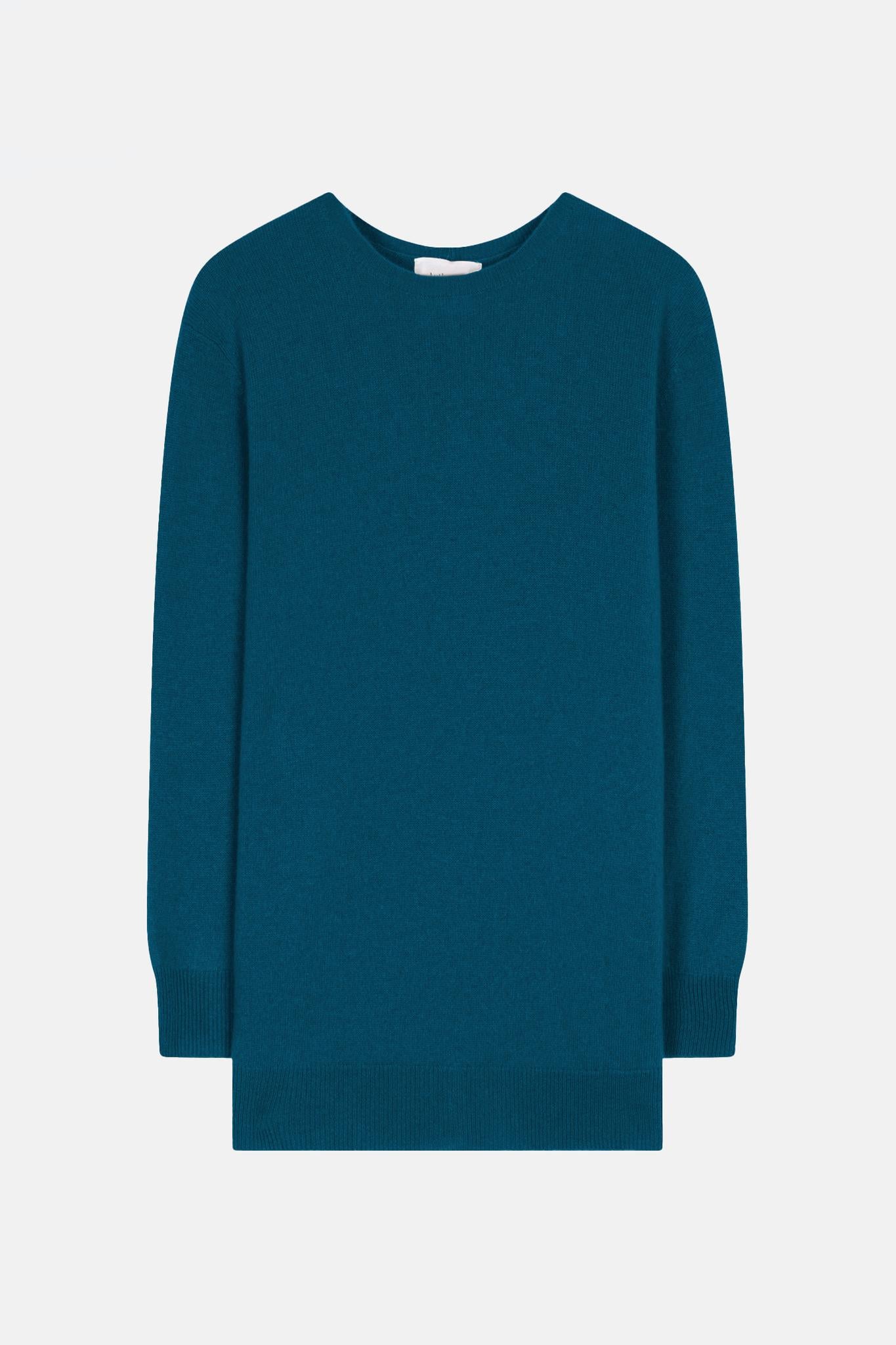 ESTARIS peacock round-neck button-down sweater 100% cashmere