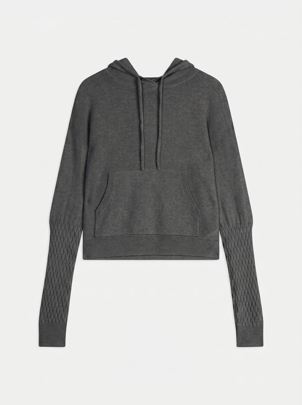 ELOWEN Pull Capuche Anthracite Chiné