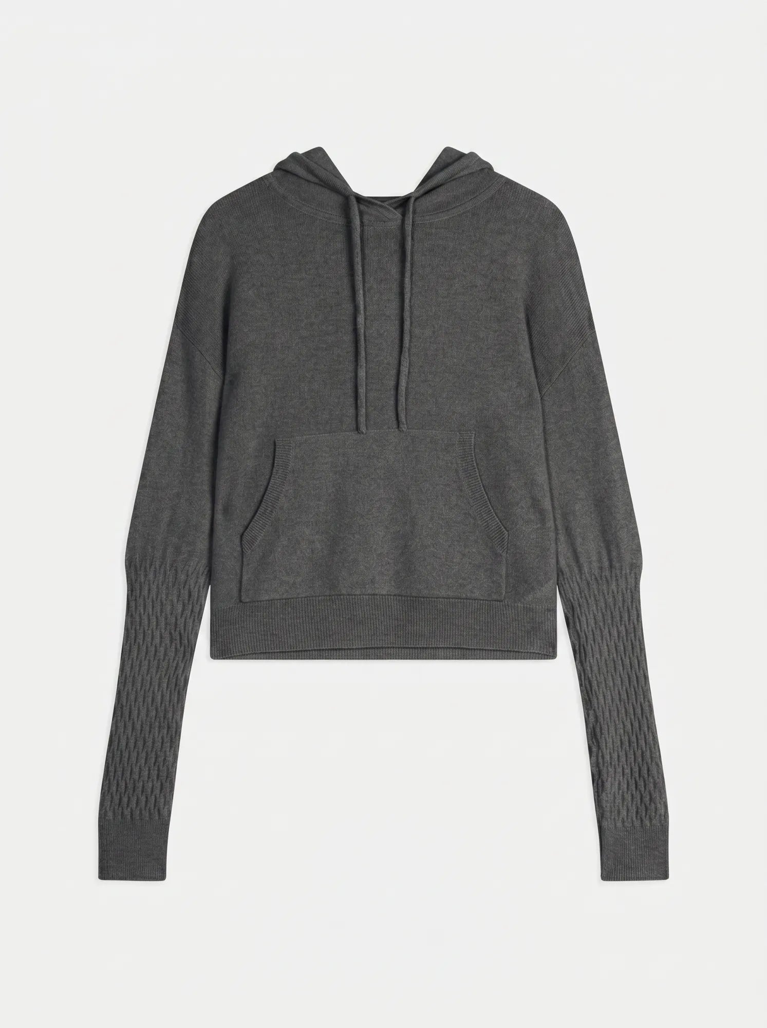 ELOWEN Pull Capuche Anthracite Chiné