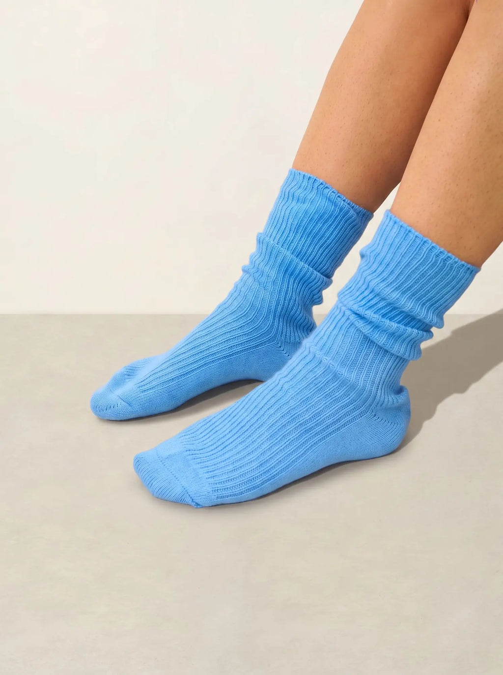 Chaussettes 4 Fils Bleu Bébé