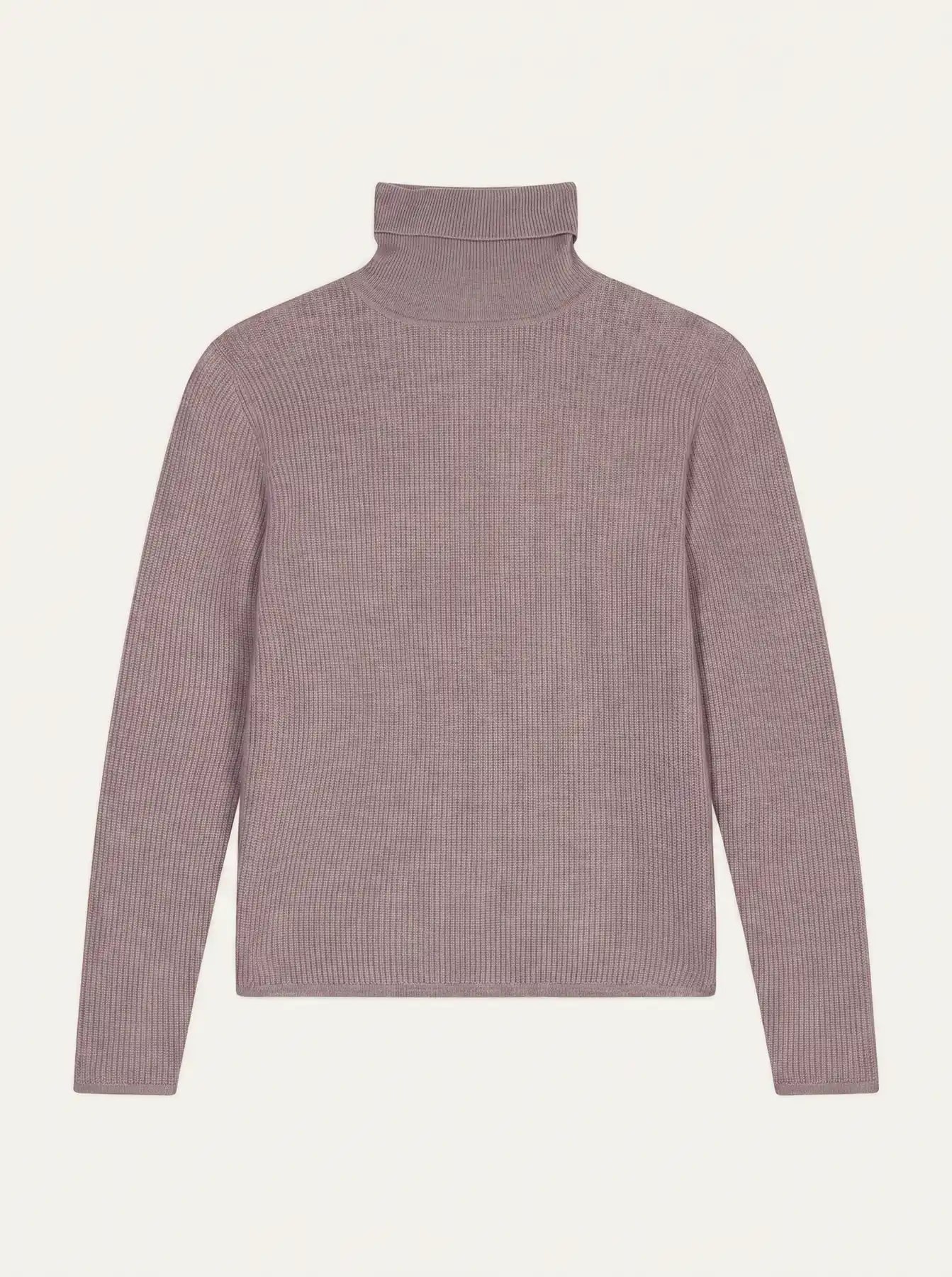 SYLVEN Pull Col Roulé Caribou Chiné