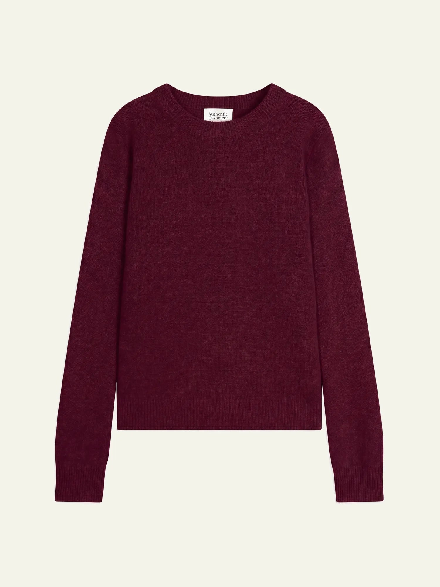 SYLOR Pull Col Rond 4 Fils Bordeaux