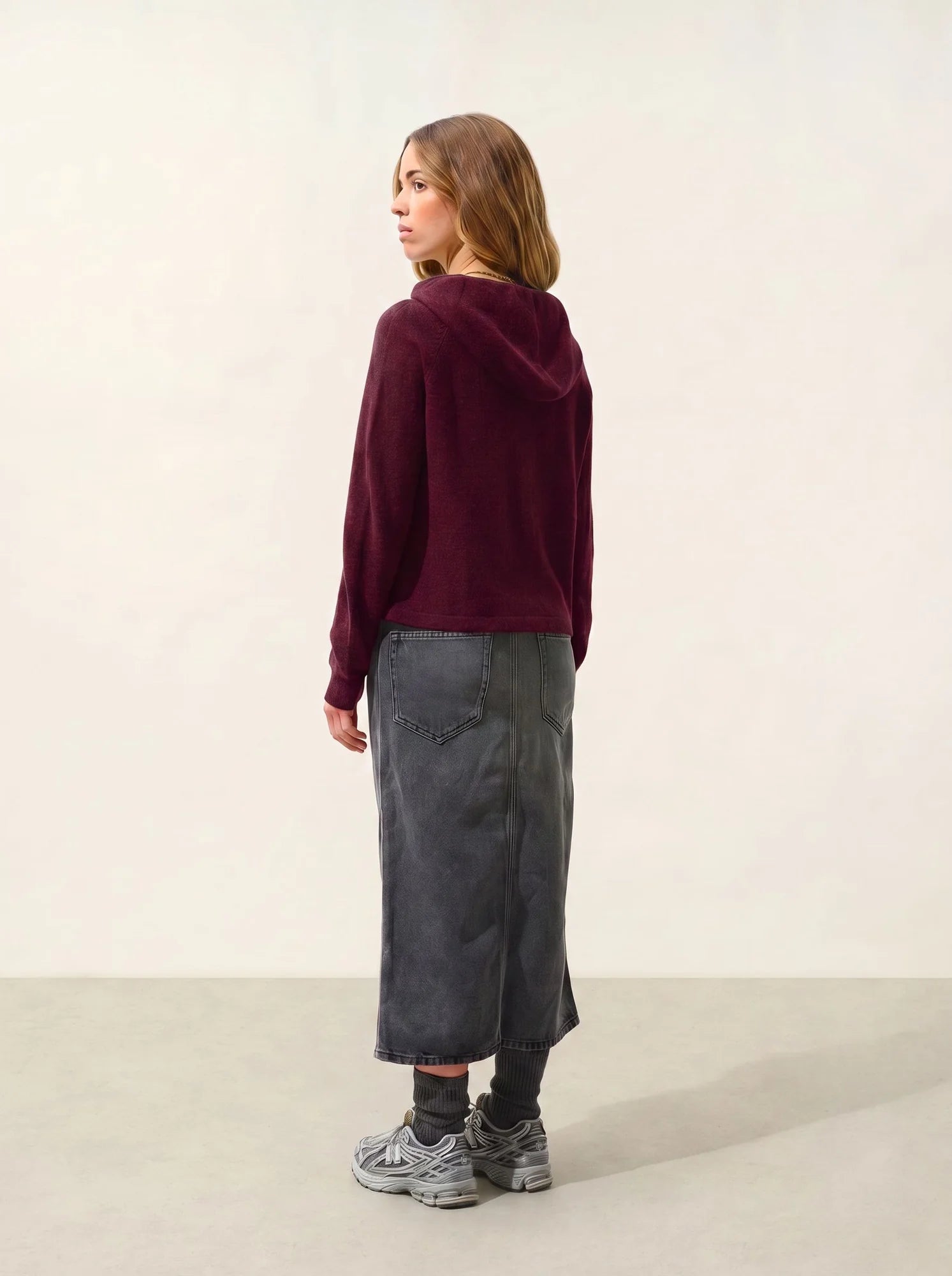 YARLSIDE Pull Capuche Bordeaux