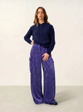 DORTE Pull Capuche Bleu Marine