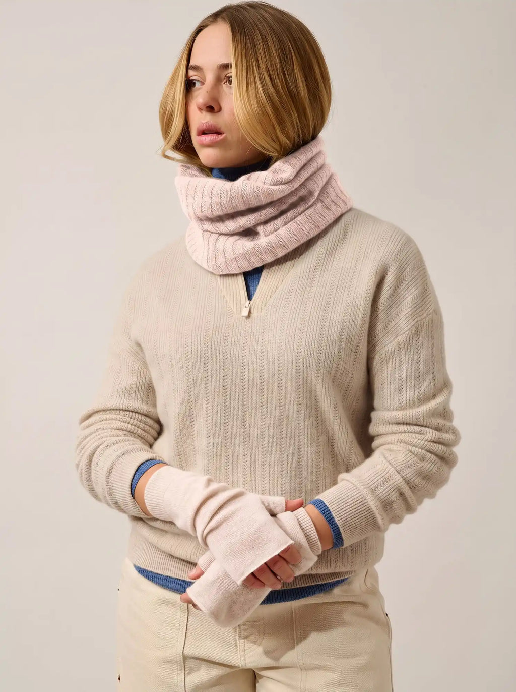 FLORIAN Tour de Cou 6 Fils Beige Chiné